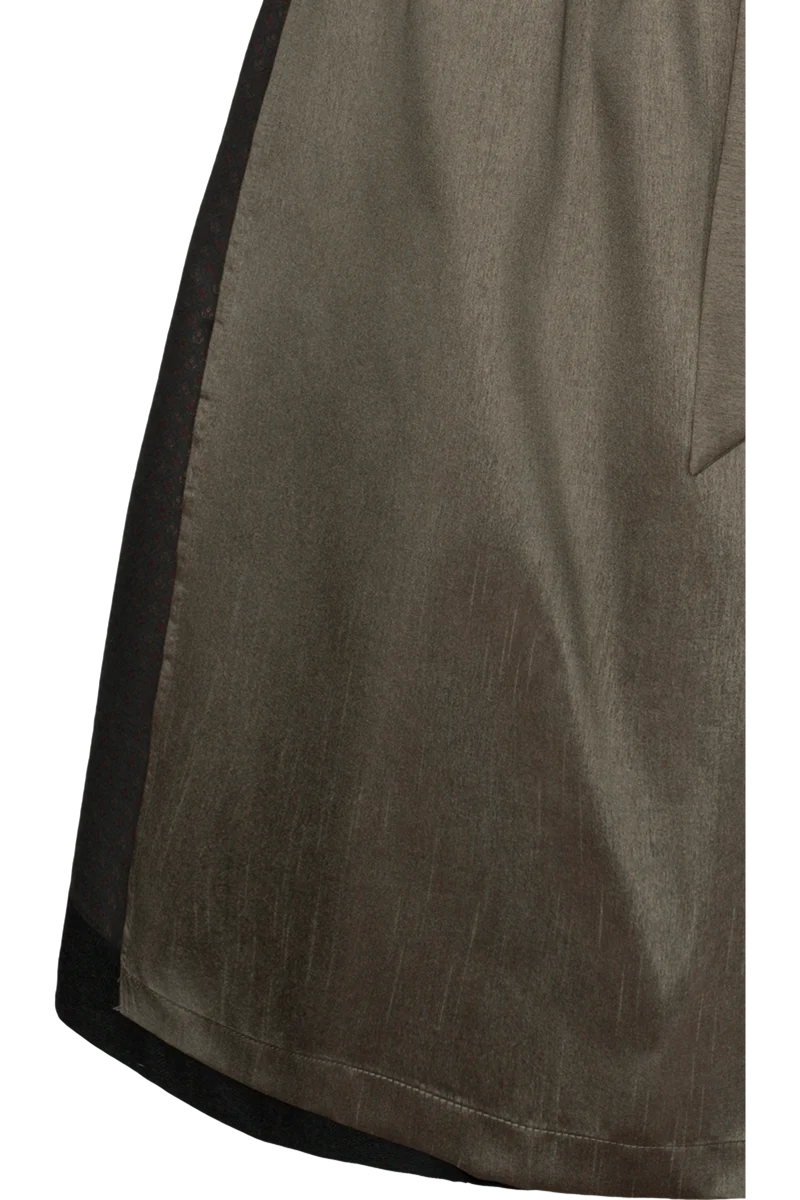 Midi-Wolldirndl mit Puffärmeln - dunkelgrün