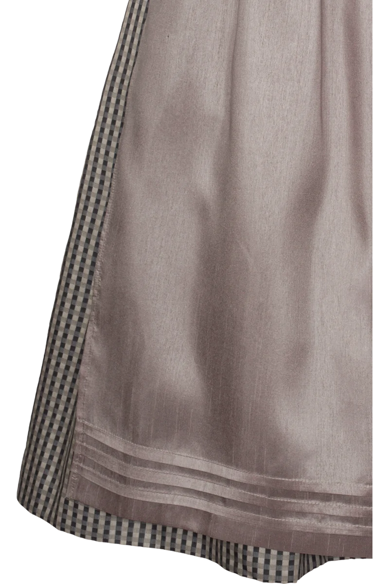 Midi-Dirndl mit Karomuster - taupe