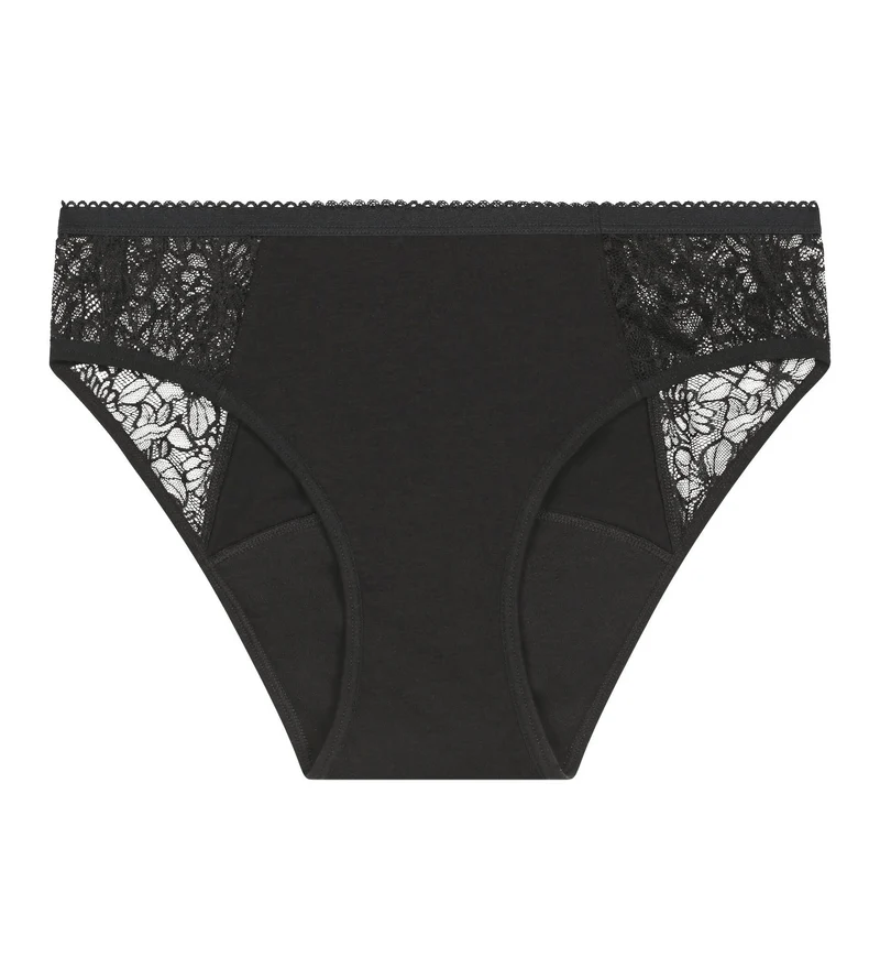 5er-Pack schwarz/nude/weiße Stretch-Höschen aus Baumwolle – Les Pockets Ecodim