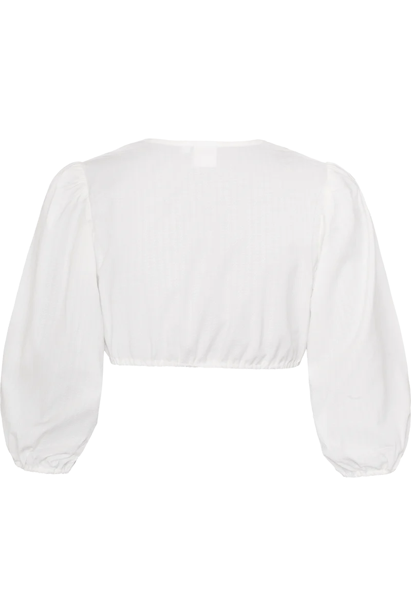 Dirndlbluse mit Strukturoptik - offwhite