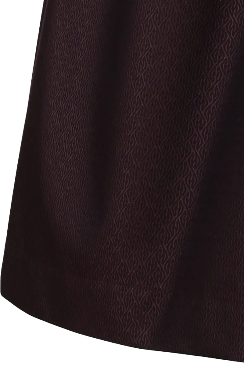 Einfarbiges Midi-Dirndl mit Jacquardmuster - traube
