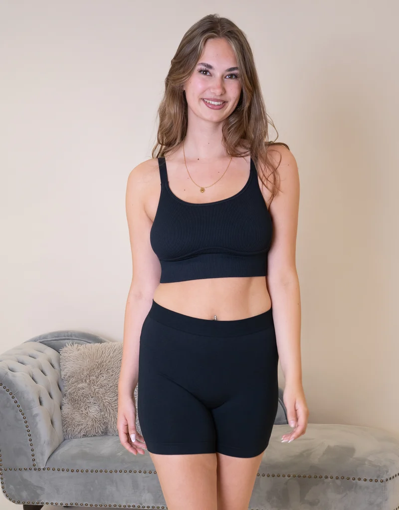 High-Waist-Shorts Freeda Bamboo Black