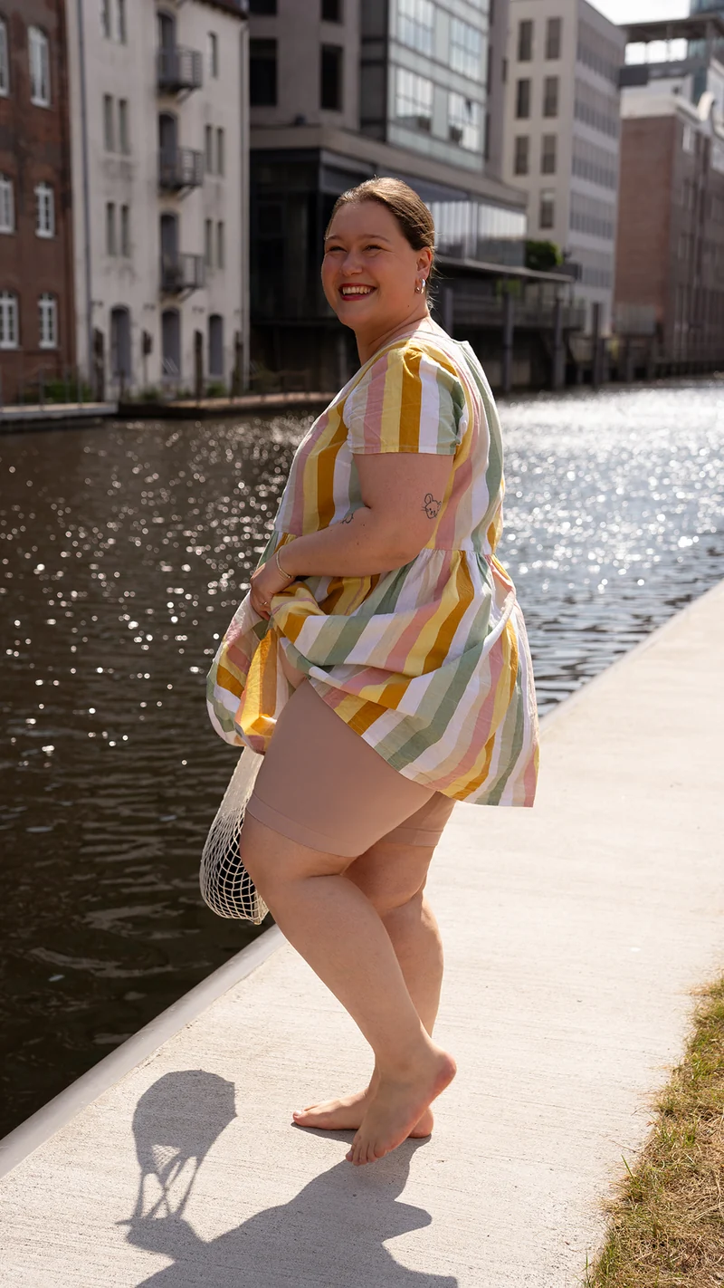 High-Waist-Shorts Freeda Bamboo Taupe