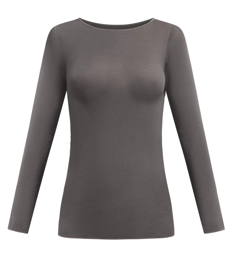 Graues T-Shirt mit Rundhalsausschnitt Thermal Light