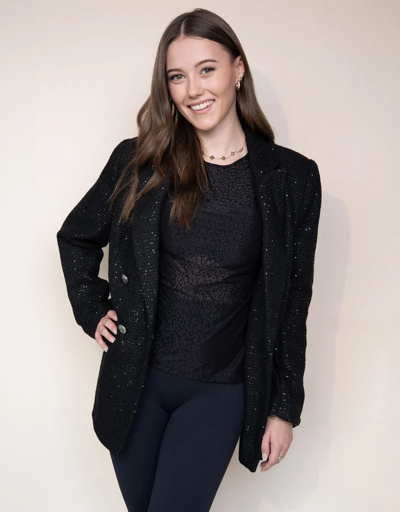 Langarmshirt-Set 2x Geo/Leo Black