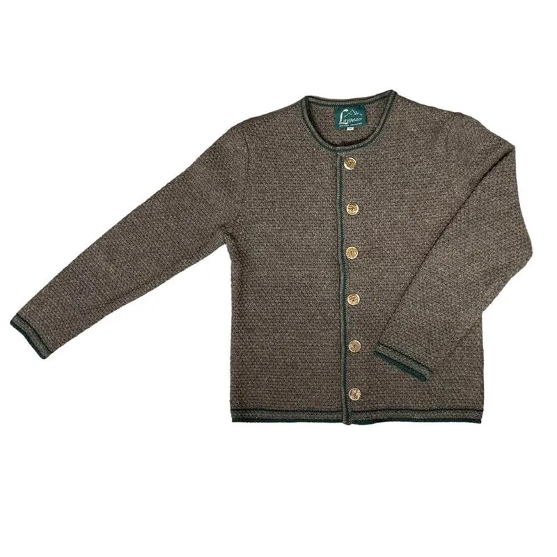 Strickjacke Braun/Grün