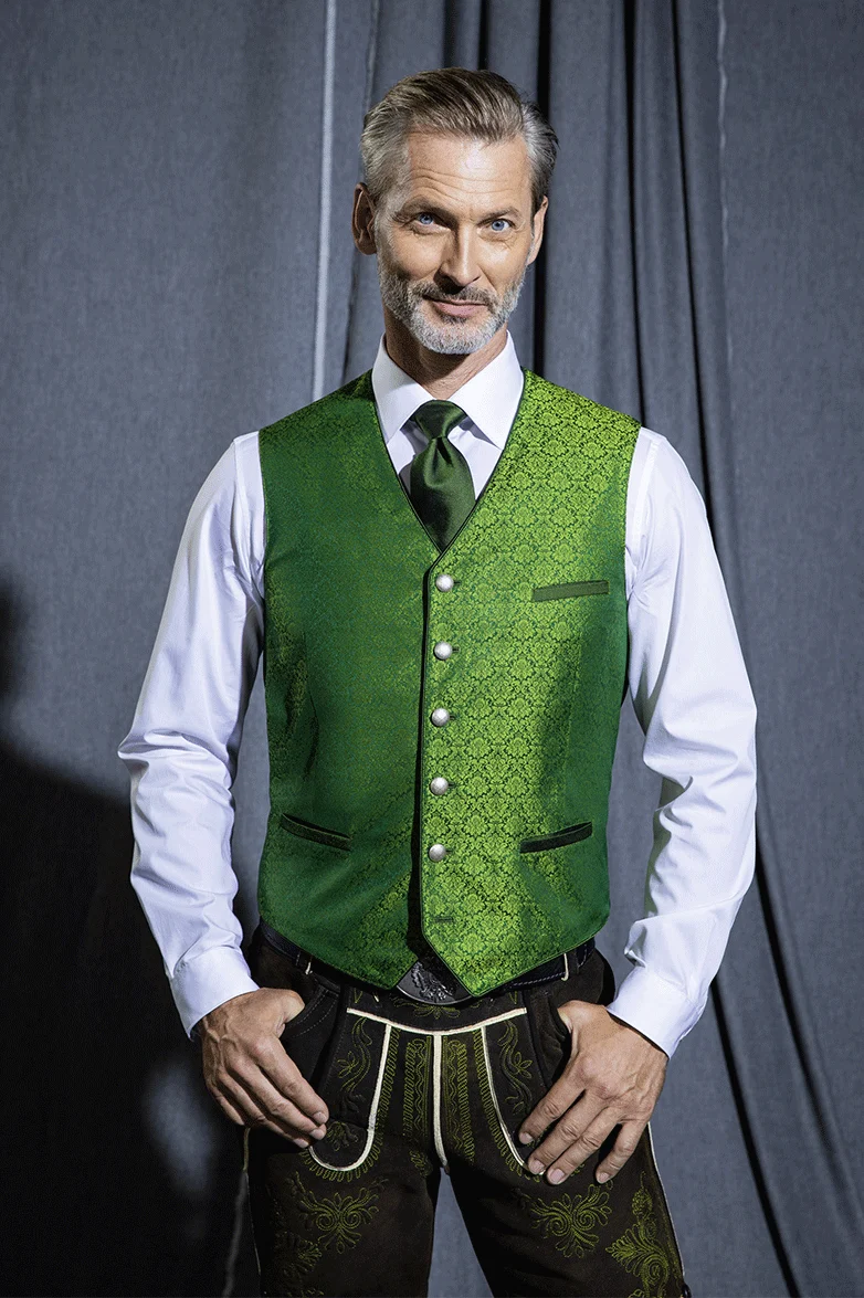 Gilet aus Seidenjacquard