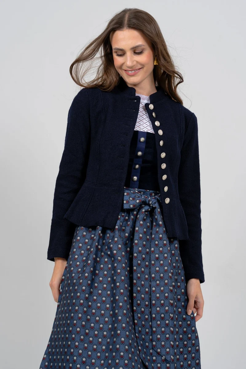 JACKE BLOUSON LODEN DUNKELBLAU