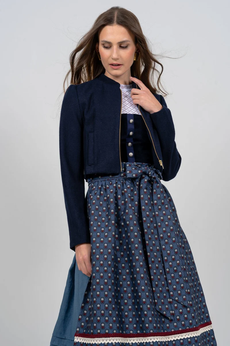 JACKE BLOUSON LODEN DUNKELBLAU