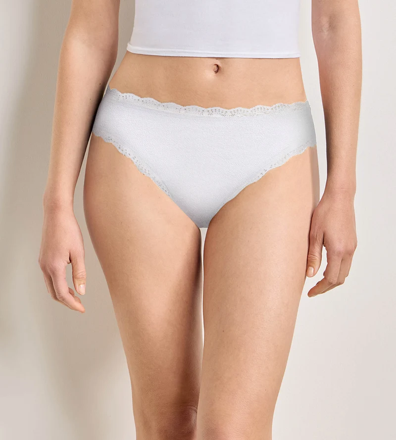 2er-Pack aschgraue Slips Daily Coton Dentelle