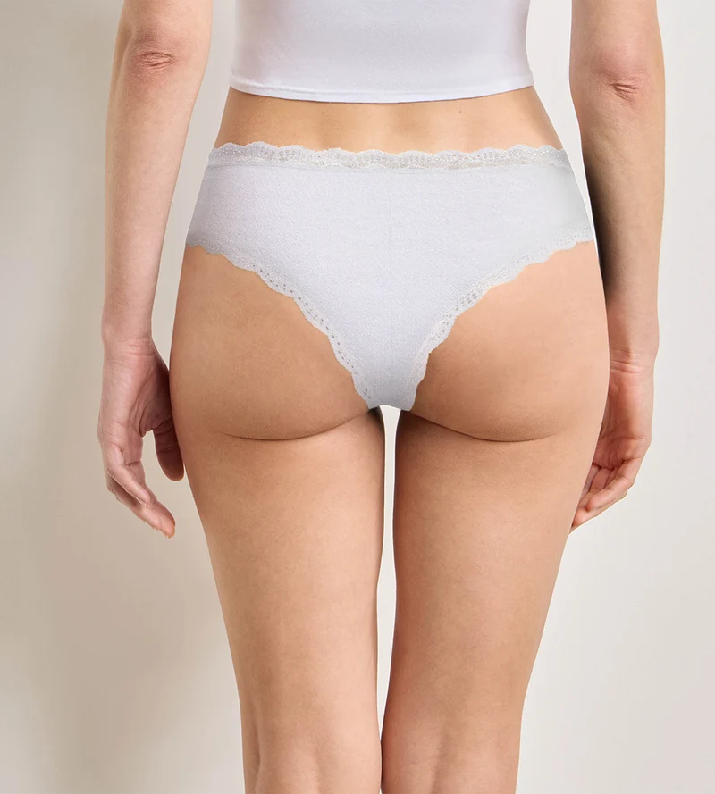 2er-Pack aschgraue Slips Daily Coton Dentelle