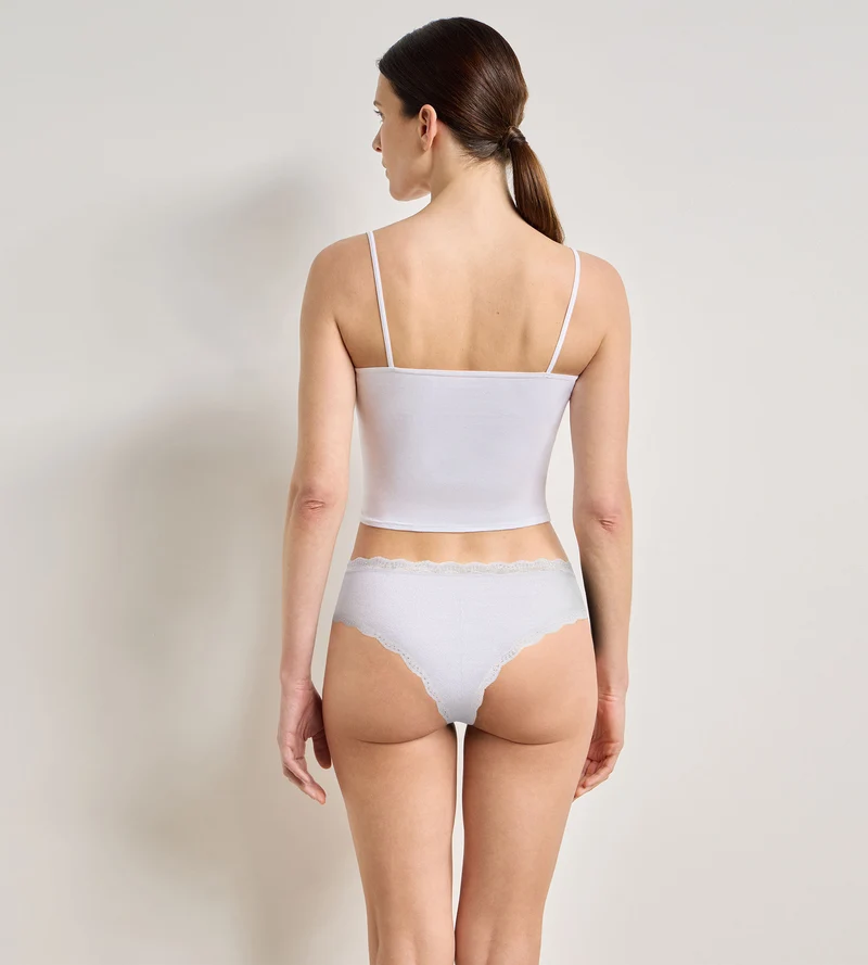 2er-Pack aschgraue Slips Daily Coton Dentelle