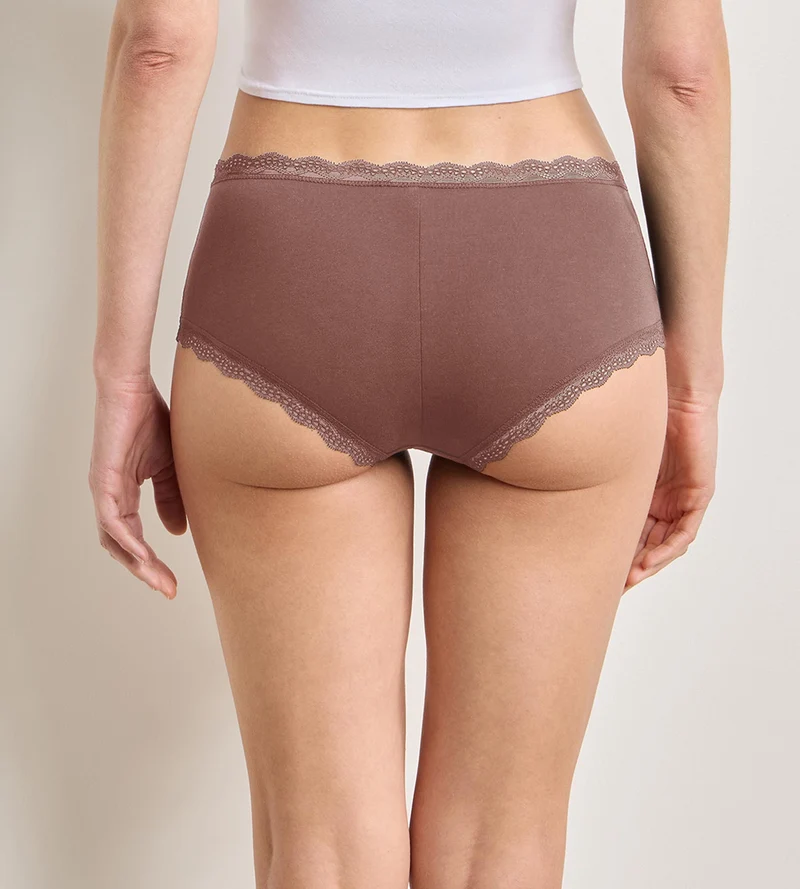 2er-Pack Shortys „Daily Coton Dentelle“ in Asche