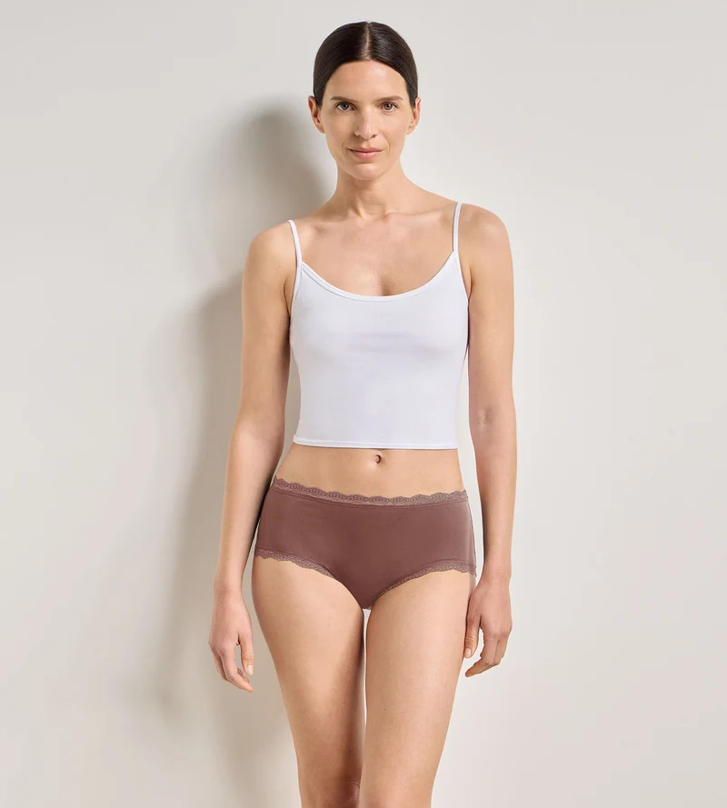 2er-Pack Shortys „Daily Coton Dentelle“ in Asche