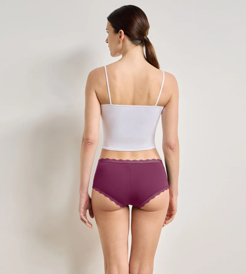 2er-Pack smaragdrosa Daily Coton Dentelle Shorts