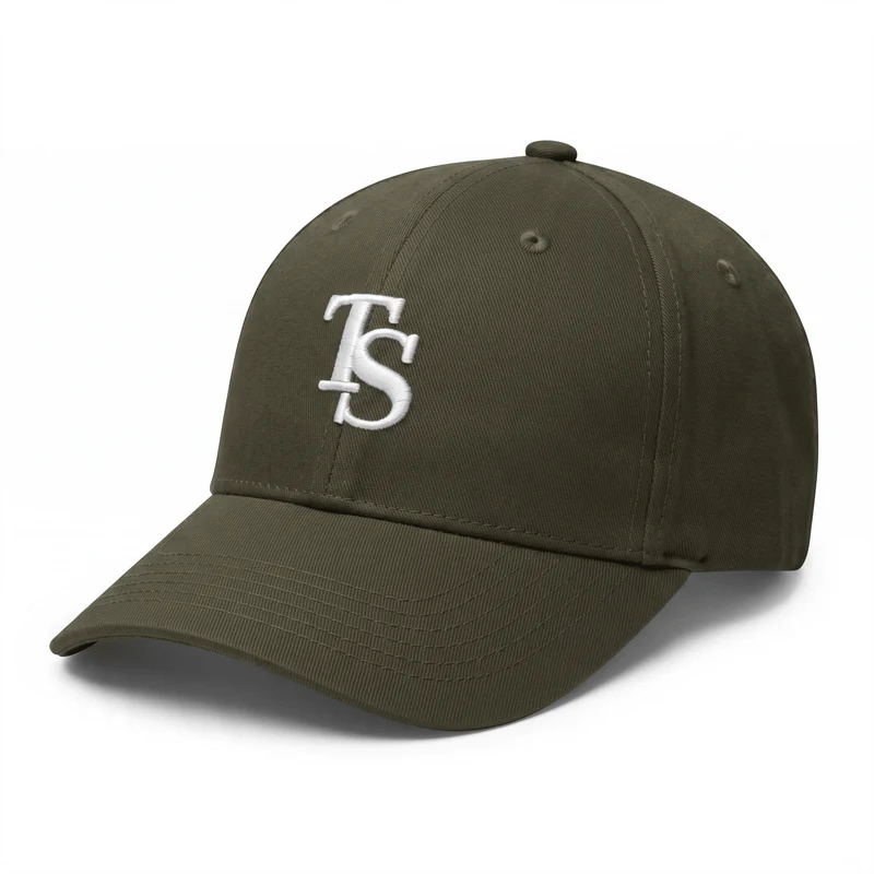 Olive TEASEFASHION Signature Baumwoll-Twill-Kappe