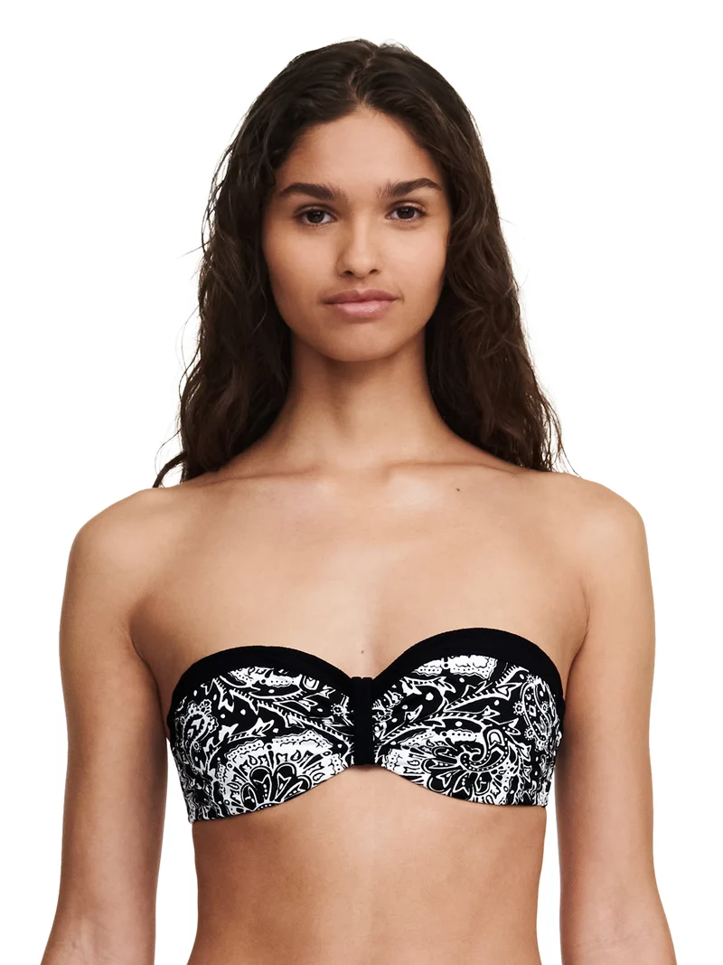 Chantelle Bademode - Flowers Bandeau-Bügel-BH Schwarze Blumen