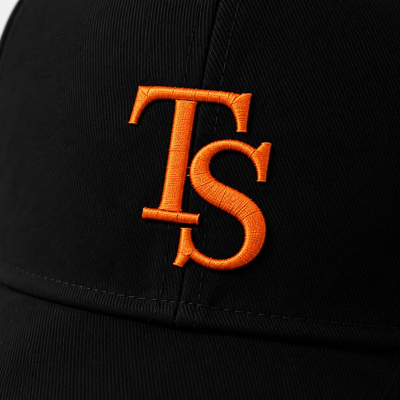 Schwarze TEASEFASHION Signature Baumwoll-Twill-Kappe
