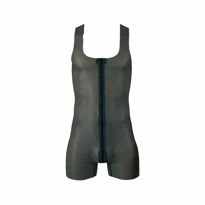 Herren Latex Body semi-transparent mit Zipper, M-2XL "Miles"