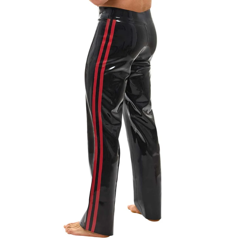 Herren Latexhose Bootcut mit Seitenstreifen, M-XL "Evan"