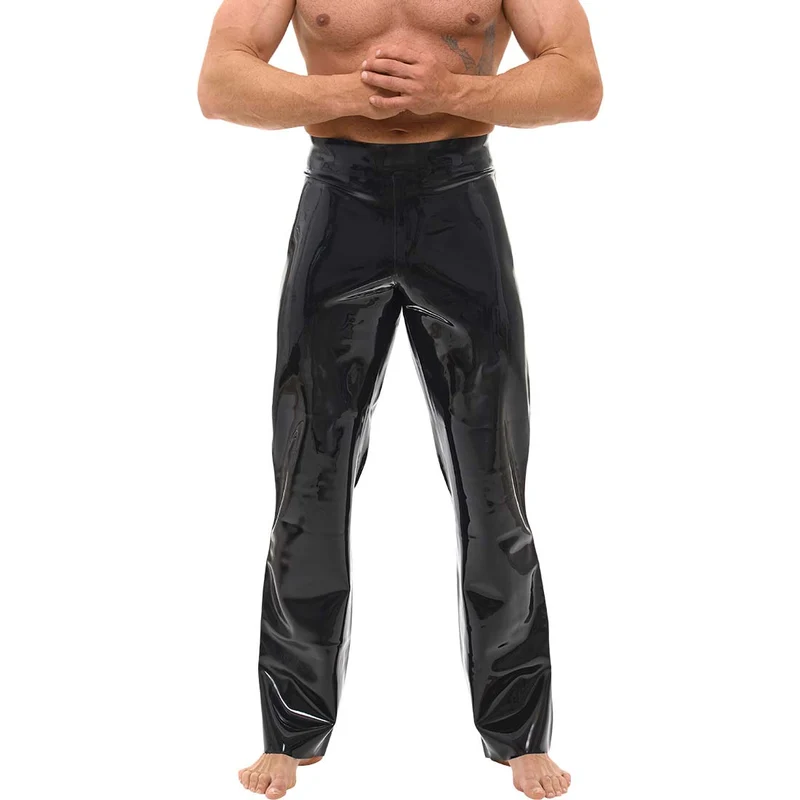 Herren Latexhose Bootcut mit Seitenstreifen, M-XL "Evan"