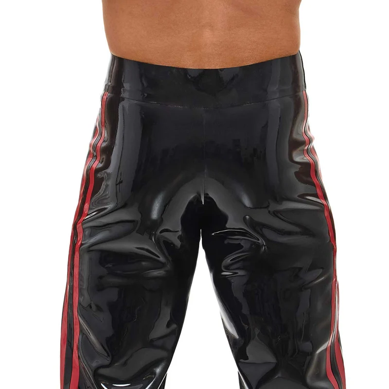 Herren Latexhose Bootcut mit Seitenstreifen, M-XL "Evan"