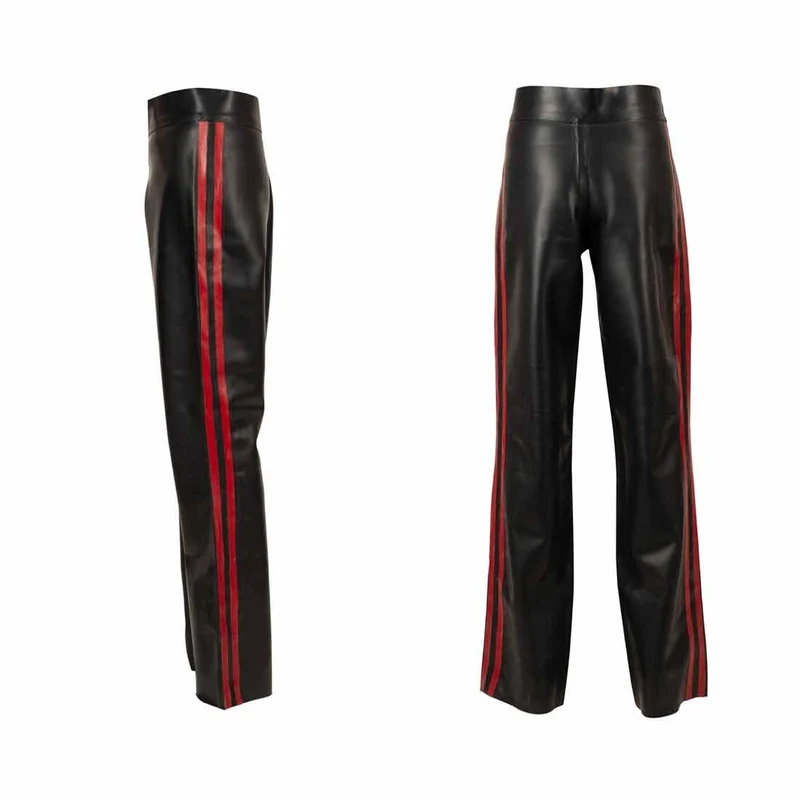Herren Latexhose Bootcut mit Seitenstreifen, M-XL "Evan"