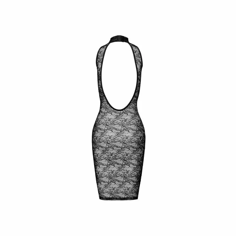 Damen Spitzenkleid Rückenfrei Schwarz, S-XL "Eden"