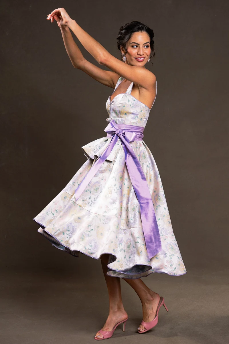 Dirndlkleid aus floralem Jacquard - Primavera