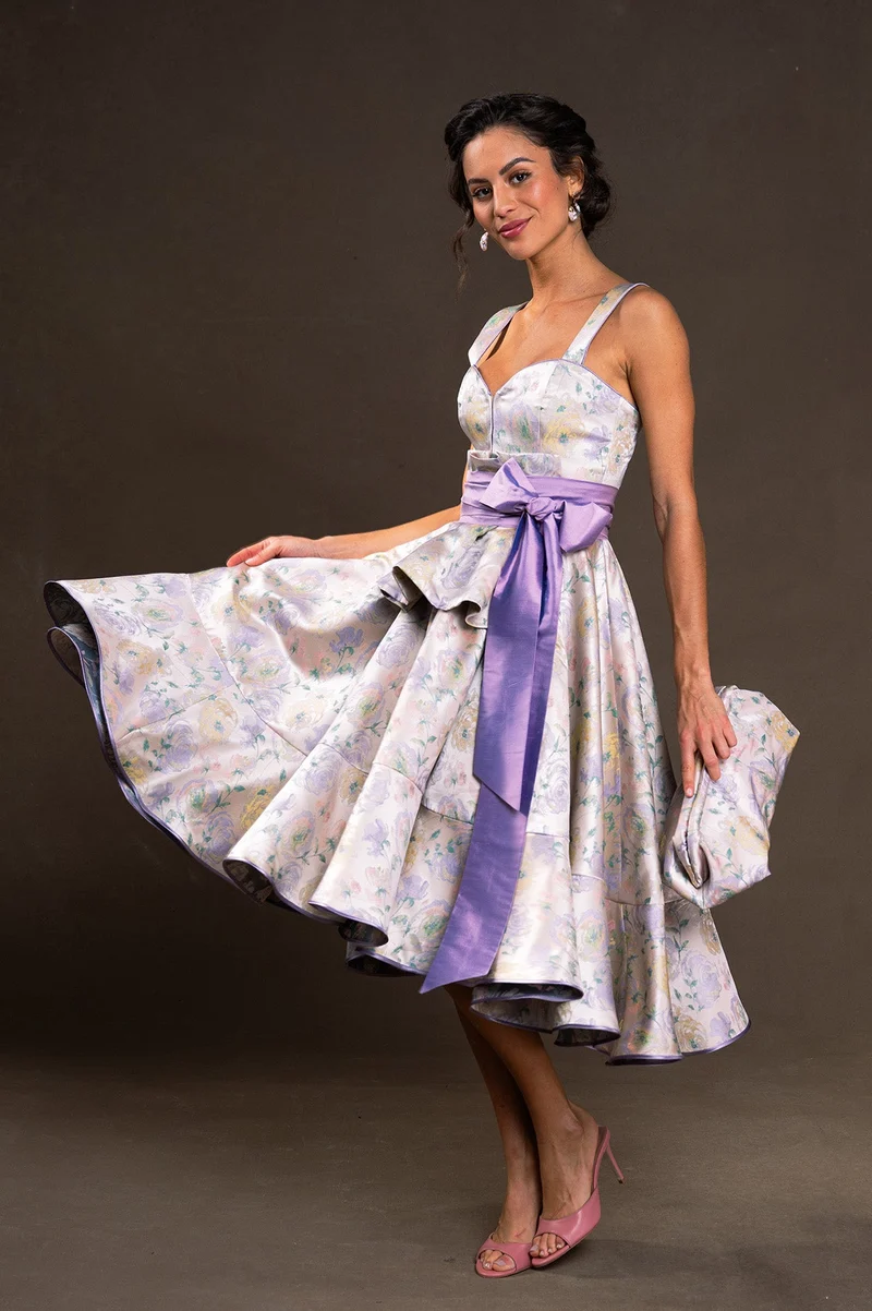 Dirndlkleid aus floralem Jacquard - Primavera