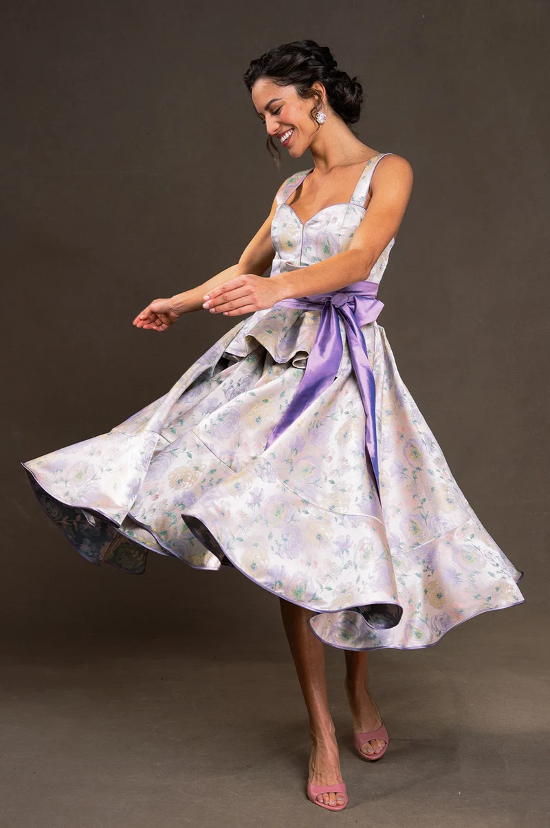 Dirndlkleid aus floralem Jacquard - Primavera