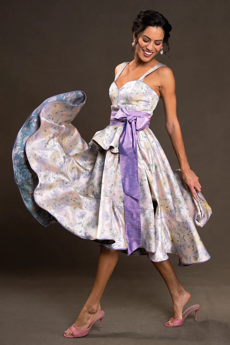 Dirndlkleid aus floralem Jacquard - Primavera
