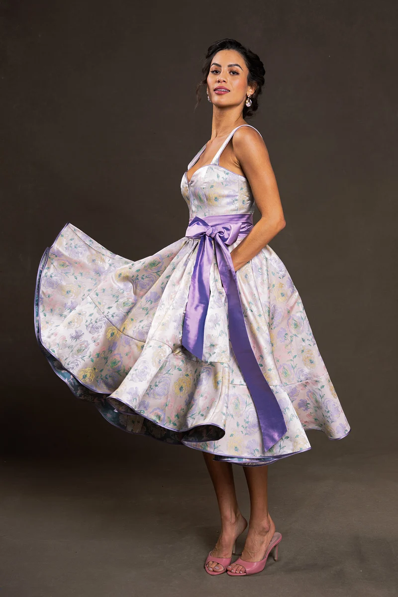 Dirndlkleid aus floralem Jacquard - Primavera