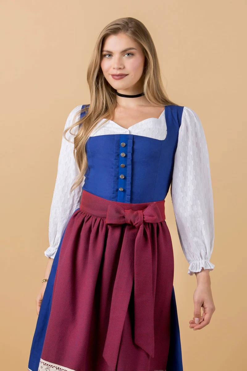 LEINENDIRNDL LIMITED EDITION 2023 TEGERNSEE TRADITION ENZIAN/ ROT