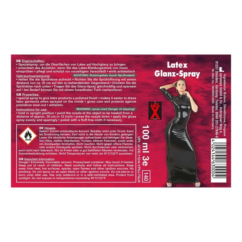 Latex Glanz Spray Silikon - Transparent 100 ml