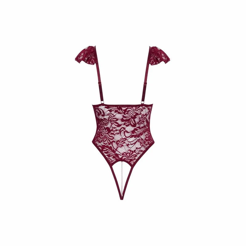 Stringbody Damen Spitze - Bordeaux Rot S-XL "Maren"