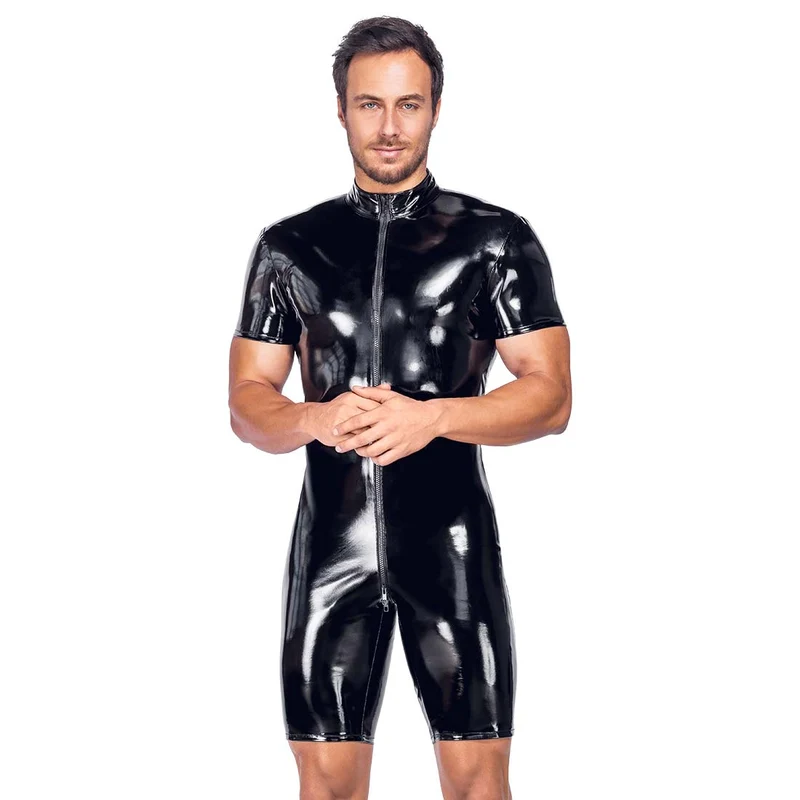 Verführerischer Lack Body für Herren - Schwarz, M-3XL