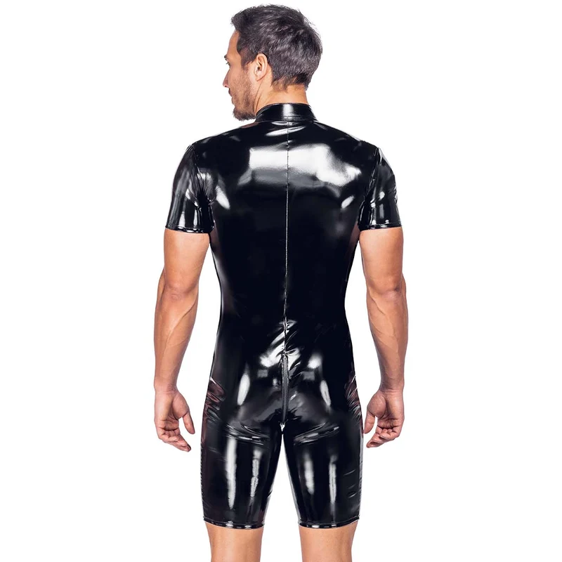 Verführerischer Lack Body für Herren - Schwarz, M-3XL