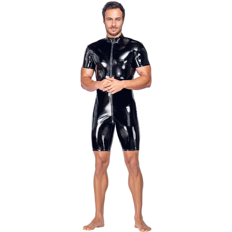 Verführerischer Lack Body für Herren - Schwarz, M-3XL