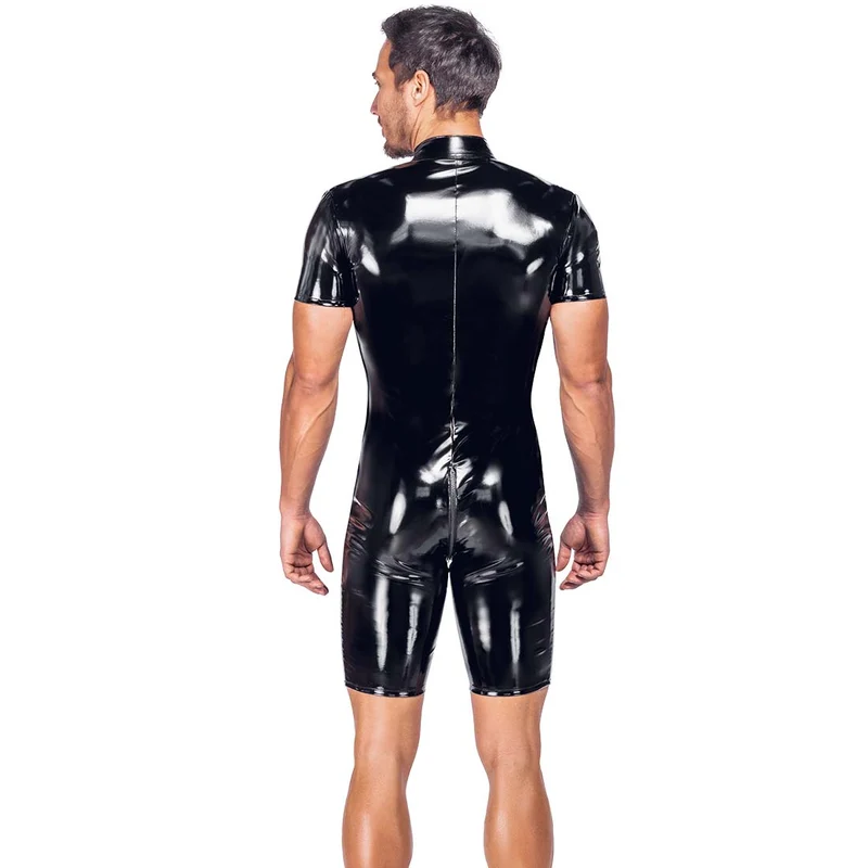 Verführerischer Lack Body für Herren - Schwarz, M-3XL
