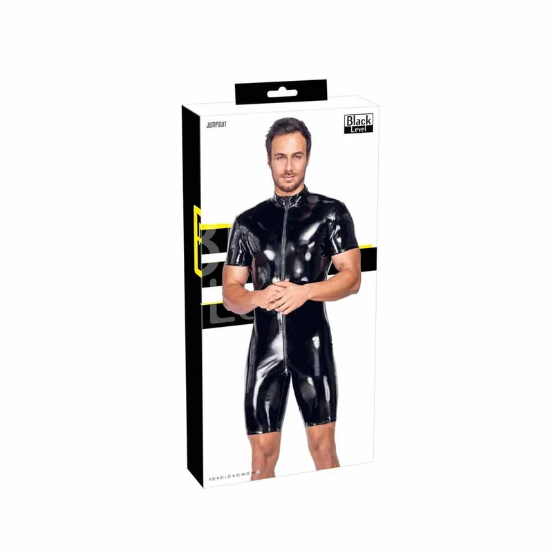 Verführerischer Lack Body für Herren - Schwarz, M-3XL