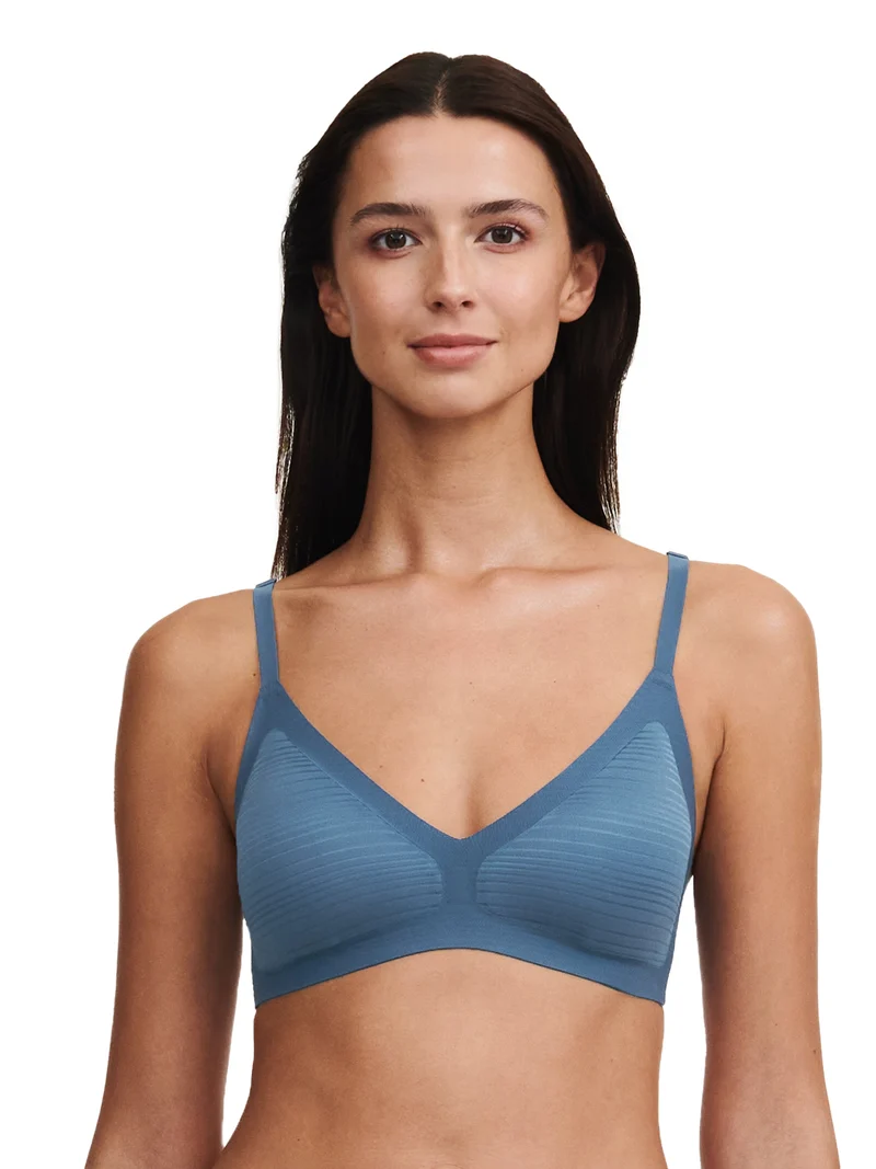 Chantelle - Gepolstertes Softstretch-Bralette mit Streifen in Jeansblau