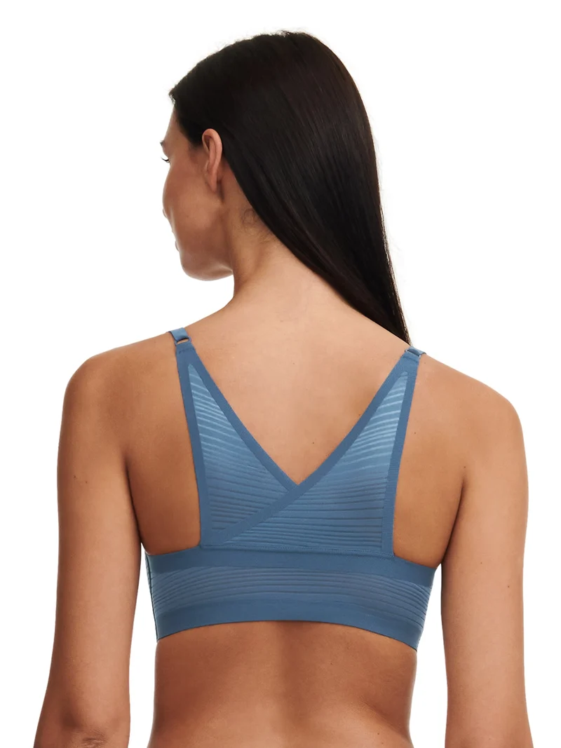Chantelle - Gepolstertes Softstretch-Bralette mit Streifen in Jeansblau