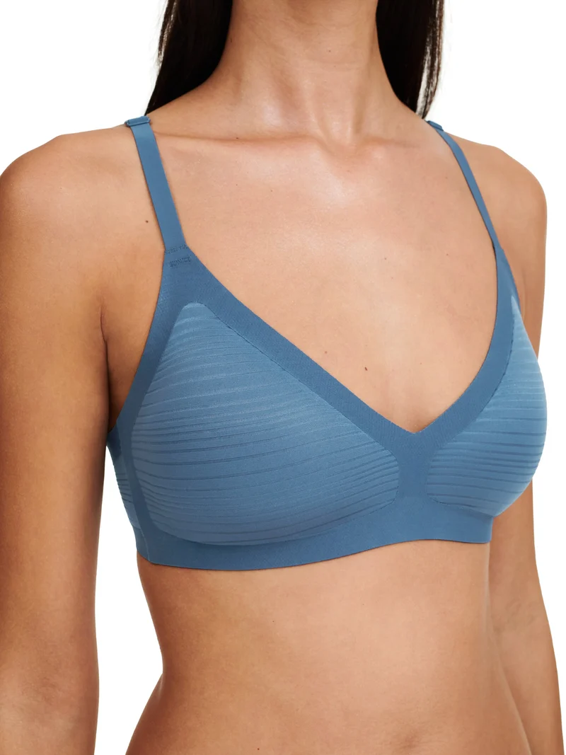 Chantelle - Gepolstertes Softstretch-Bralette mit Streifen in Jeansblau