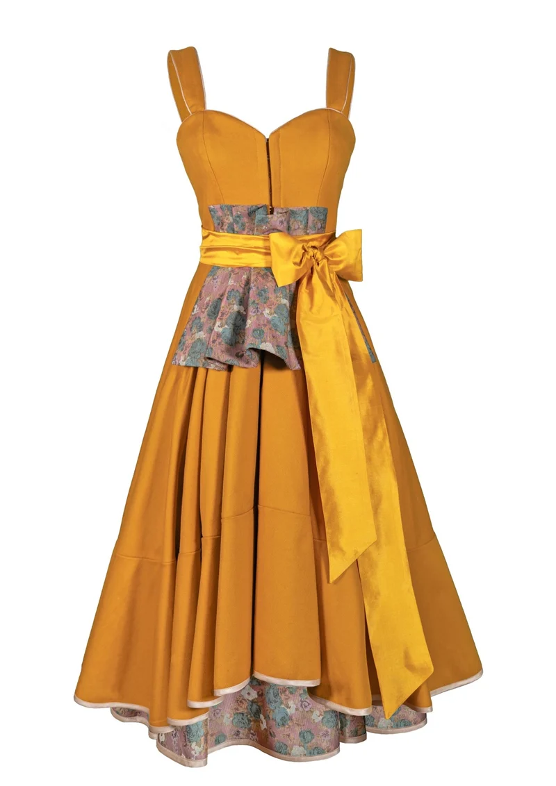 Dirndlkleid in mango gelb - Cascais