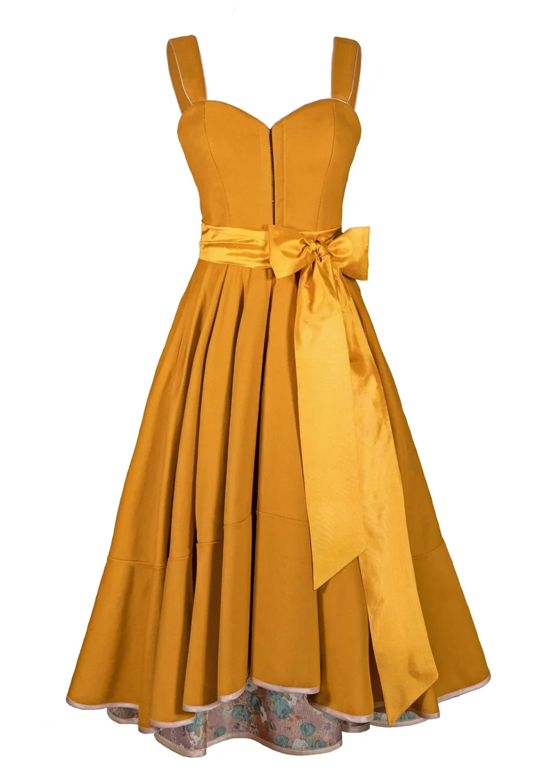 Dirndlkleid in mango gelb - Cascais