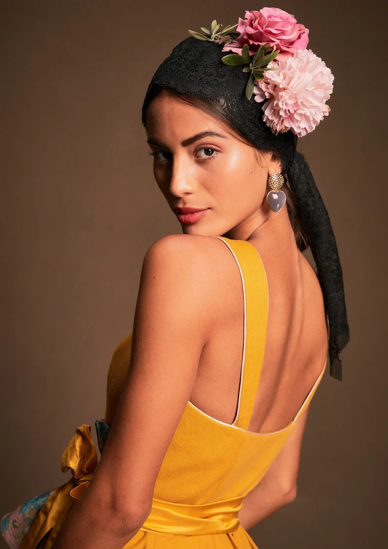 Dirndlkleid in mango gelb - Cascais