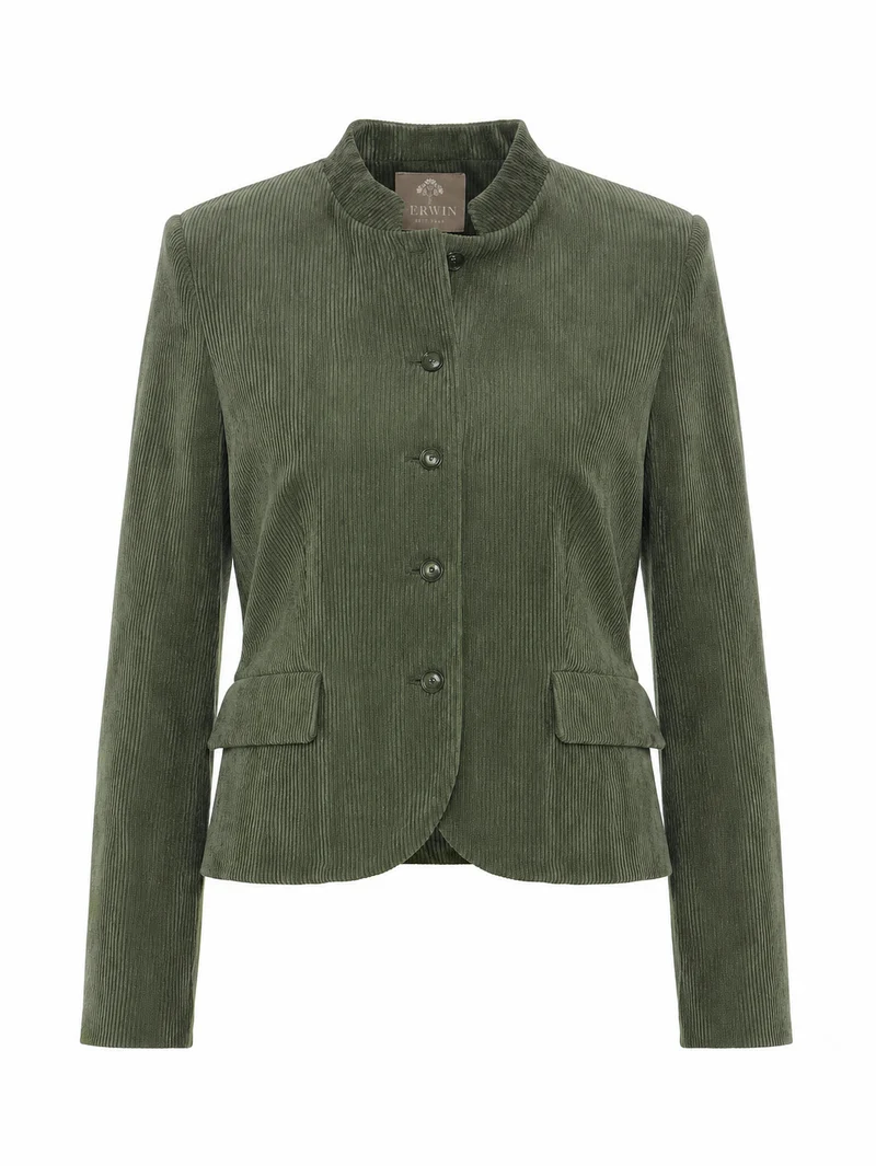 Cordjacke mit Stehkragen