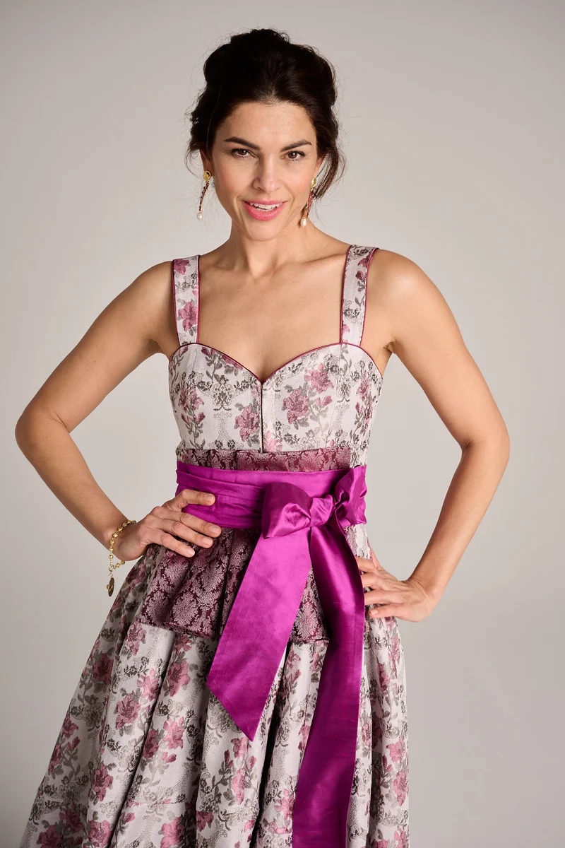 Blumen Dirndlkleid in berry pink - Oleandre