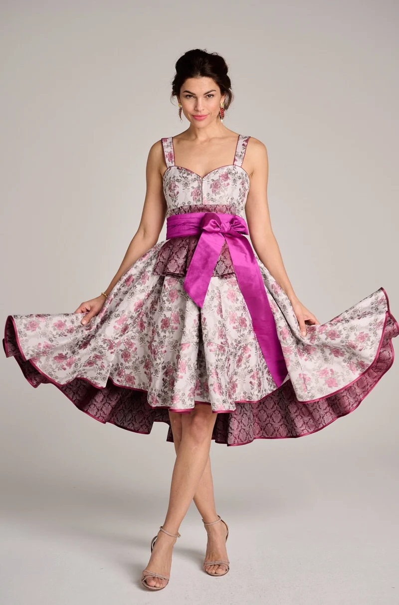 Blumen Dirndlkleid in berry pink - Oleandre